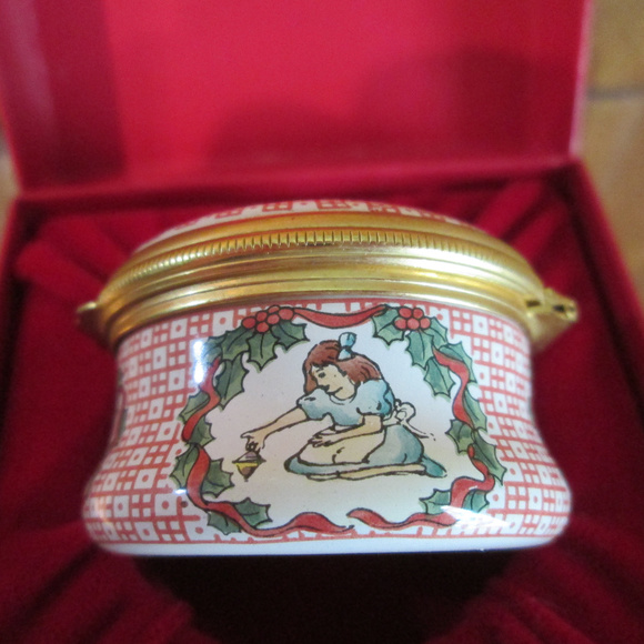 Enamel Trinket Box ROCKING HORSE Christmas 1987